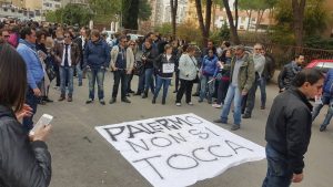 La protesta a Palermo, 22 Marzo 2016 
