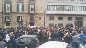 La protesta a Palermo, 22 Marzo 2016
