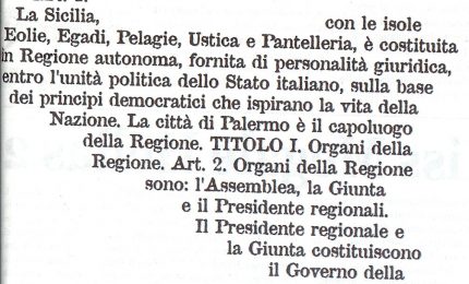 La Regione siciliana non è italiana, ma legata all'Italia da un Patto federativo