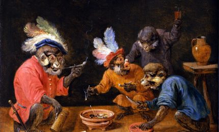 Le scimmie ubriache e giocatrici d'azzardo