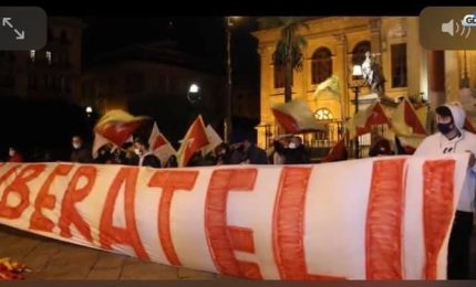 Ieri manifestazione degli Indipendentisti siciliani per i pescatori mazaresi prigionieri in Libia