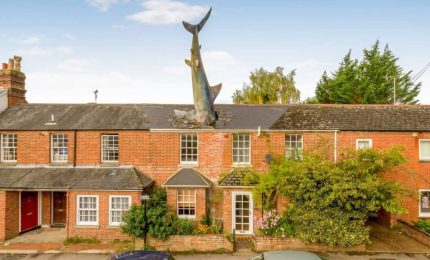 Lo squalo di Oxford, una scultura che simboleggia il pericolo nucleare