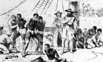 Campania post 1860: giovani venduti ai proprietari terrieri come al mercato degli schiavi di New Orleans