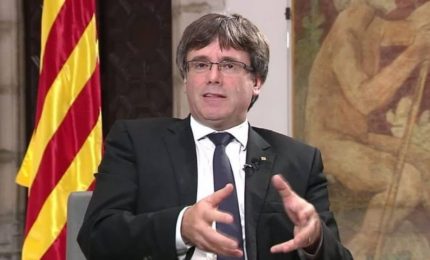 Manifestazione davanti il Tribunale di Sassari per la libert&agrave; di Carles Puigdemont