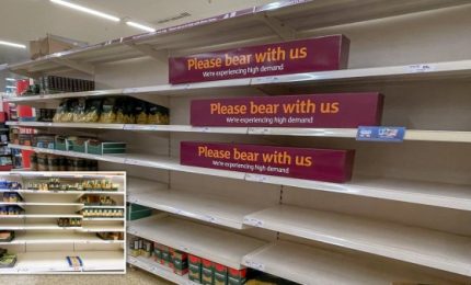 Negli scaffali dei supermercati inglesi comincia a mancare la pasta