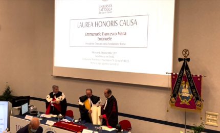 Universit&agrave; Cattolica, laurea honoris causa a Emmanuele F.M. Emanuele