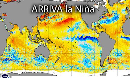 La&nbsp;Ni&ntilde;a per il secondo anno consecutivo nel Pacifico potrebbe provocare problemi all'agricoltura mediterranea