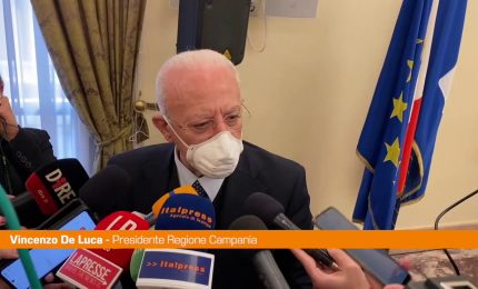 Covid, De Luca &ldquo;Il Governo sbaglia a rinviare le terze dosi&rdquo;