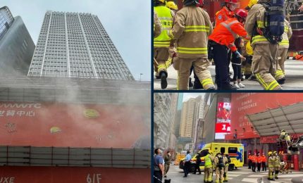 Incendio nel World Trade Center di Hong Kong, circa 300 persone intrappolate