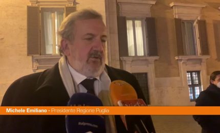 Quirinale, Emiliano "Spero spirito regioni serva a ritrovare unità"