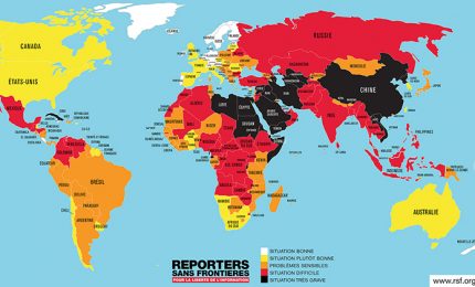 Censura oggi e nascondi domani e l'Italia passa dal 41° al 58° posto nella classifica sulla libertà di stampa