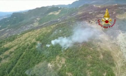 Incendio sull&rsquo;Appennino Bolognese, le immagini dei boschi bruciati