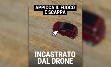 Calabria, appicca il fuoco e scappa ma il drone lo "incastra"