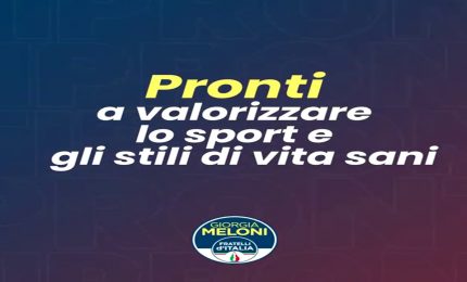 Meloni "Contro devianze investiremo sul diritto allo sport"