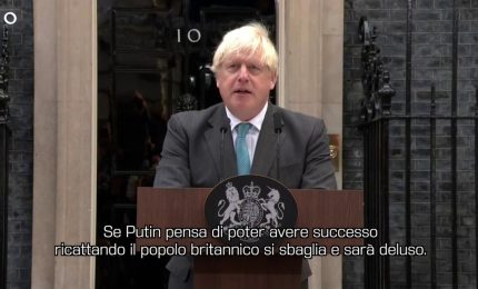 Johnson "Se Putin pensa di ricattarci rester&agrave; deluso"