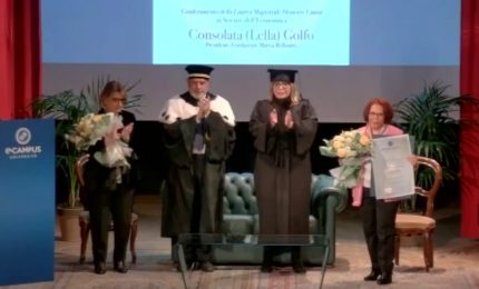 Dall'Universit&agrave; eCampus una laurea honoris causa a Lella Golfo