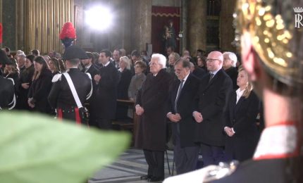 Mattarella ai funerali di Stato di Frattini