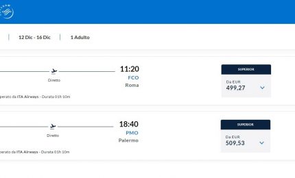 &ldquo;Cartello per il caro-voli&rdquo;, Sicilia valuta ricorso all&rsquo;Antitrust