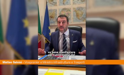 Salvini "Giusto manifestare ma senza ledere libert&agrave;"