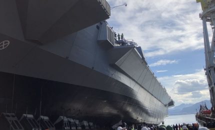 Fincantieri, a Palermo varata l&rsquo;unit&agrave; anfibia per il Qatar