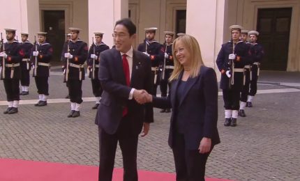 Meloni accoglie il primo ministro del Giappone Kishida
