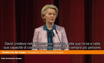 Von der Leyen  "Sassoli non avrebbe mai tollerato la corruzione"