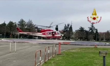 Trasportato in elicottero biker ferito dopo una caduta da Alpe di Poti