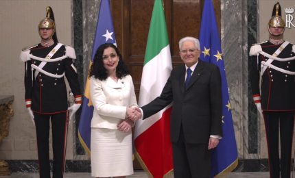 Mattarella incontra la presidente del Kosovo