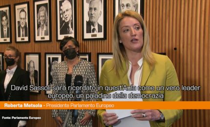 Ue, Metsola "Sassoli un campione di democrazia"