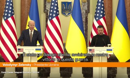 Zelensky "La guerra russa &egrave; anche contro l'Europa e la democrazia"