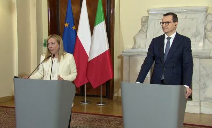 Meloni "Polonia confine morale e materiale dell'Occidente"