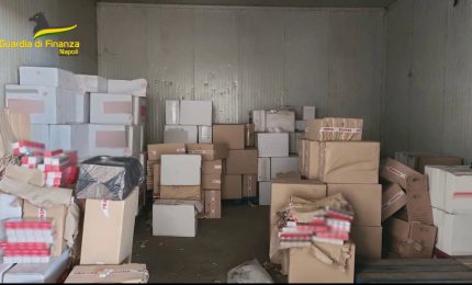 Napoli, sequestrate 4,5 tonnellate di sigarette di contrabbando