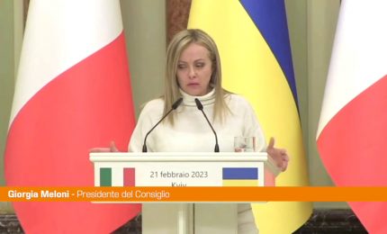 Meloni a Zelensky "L'Italia non intende tentennare e non lo far&agrave;"