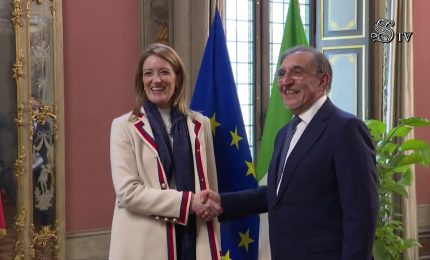 Senato, La Russa riceve presidente del Parlamento Ue Metsola