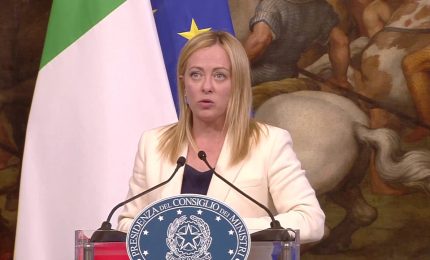 Meloni "Vogliamo facilitare gli accordi tra Israele e Palestina"