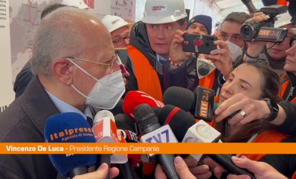 Alta Velocit&agrave; Napoli-Bari, De Luca "Opera che valorizza aree interne"