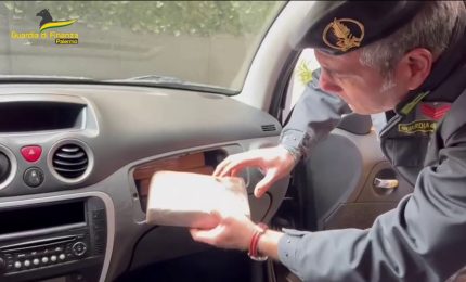 In auto con 3 chili di cocaina, corriere arrestato nel Palermitano
