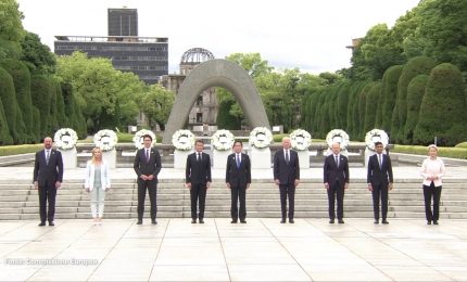 G7, i leader all'Hiroshima Peace Memorial Park