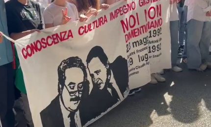 I bambini di Palermo ricordano Giovanni Falcone e Paolo Borsellino