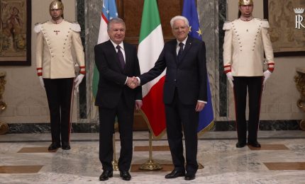 Mattarella incontra il presidente dell'Uzbekistan