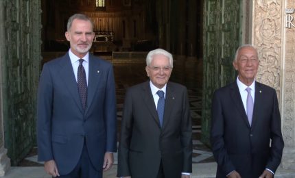 Mattarella, re di Spagna e presidente Portogallo in visita a Monreale