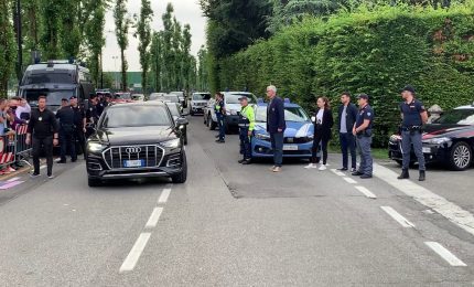 Berlusconi, l'arrivo di Meloni, Salvini e La Russa ad Arcore