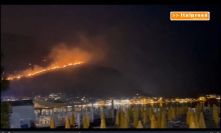 Notte di incendi a Palermo, case minacciate dai roghi e chiuso l&rsquo;aeroporto