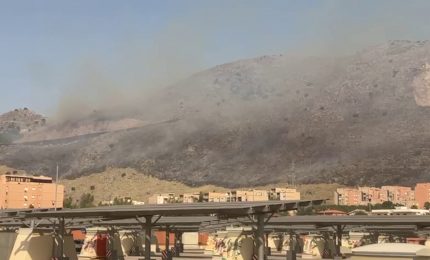 Palermo circondata dagli incendi, fiamme ancora sulle colline