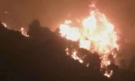 Palermo nella morsa degli incendi, a Mondello case lambite dai roghi