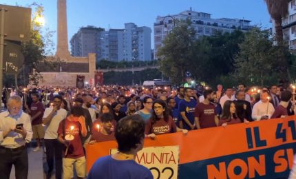 A Palermo fiaccolata per ricordare Borsellino e la sua scorta