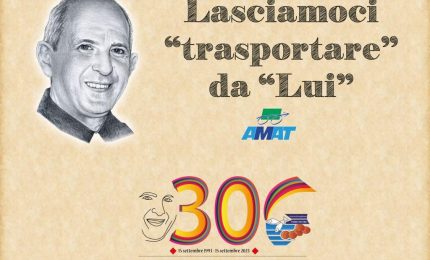 Sui tram di Palermo il volto sorridente del beato Giuseppe Puglisi