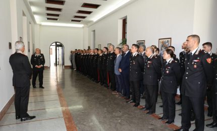 Generale Castello in visita di commiato al Comando provinciale Carabinieri di Palermo