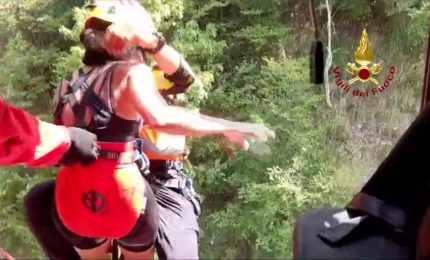Incidente in montagna nel Lecchese, donna soccorsa da Vigili del Fuoco