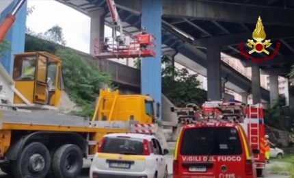 Recuperata operaia ferita a una gamba in cantiere nodo di San Benigno